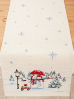 Снеговики Салфетка 44х140 см  - Арт-Декор. Продажа художественных изделий оптом и розницу