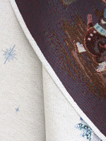 Снеговики Скатерть круг д165 см серебро  - Арт-Декор. Продажа художественных изделий оптом и розницу