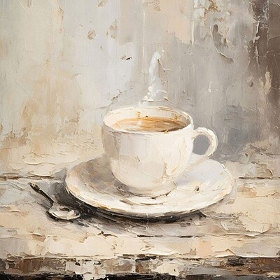 Капучино 25*25см с дорисовкой - Арт-Декор. Продажа художественных изделий оптом и розницу