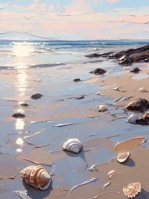 Ракушки 50*70см с дорисовкой - Арт-Декор. Продажа художественных изделий оптом и розницу