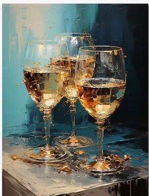 Бокалы 30*40см с поталью - Арт-Декор. Продажа художественных изделий оптом и розницу