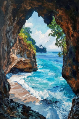 Бали 60*90 см с дорисовкой - Арт-Декор. Продажа художественных изделий оптом и розницу