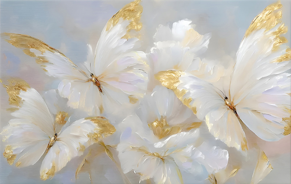 Бабочки 2 60*90см с поталью и дорисовкой - Арт-Декор. Продажа художественных изделий оптом и розницу