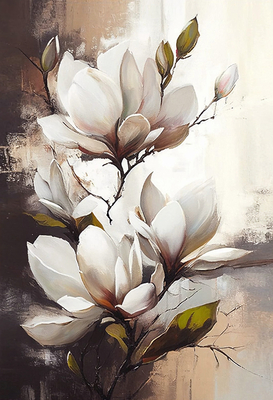 Декобокс. Белая магнолия 130*70 см с дорисовкой - Арт-Декор. Продажа художественных изделий оптом и розницу