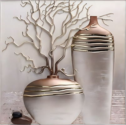 Элегантные вазы 30*30 с поталью - Арт-Декор. Продажа художественных изделий оптом и розницу
