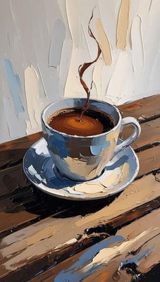 Эспрессо 50*70см с дорисовкой - Арт-Декор. Продажа художественных изделий оптом и розницу