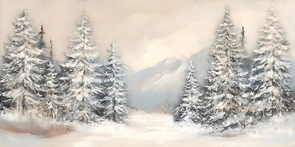 Еловый лес 130*70см с дорисовкой - Арт-Декор. Продажа художественных изделий оптом и розницу