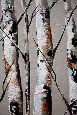 Березы 60*90см с дорисовкой - Арт-Декор. Продажа художественных изделий оптом и розницу