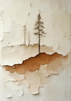 Минимализм лес 60*90см с дорисовкой - Арт-Декор. Продажа художественных изделий оптом и розницу