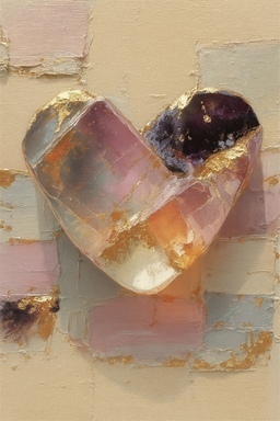 Хрустальное сердце 2 30*40см с поталью - Арт-Декор. Продажа художественных изделий оптом и розницу