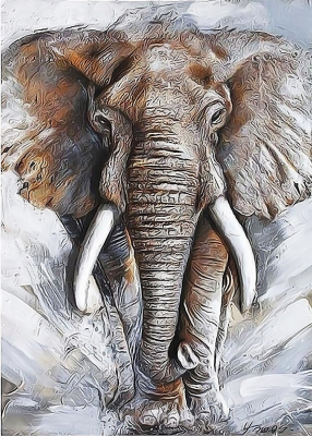 Декобокс  Слон  30*40 см (с поталью) - Арт-Декор. Продажа художественных изделий оптом и розницу