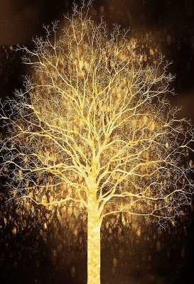 Декобокс. Золотое дерево 2.  50*70 см (с поталью) - Арт-Декор. Продажа художественных изделий оптом и розницу